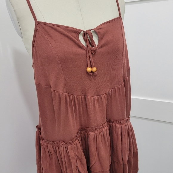 NWOT Free People Beach Burnt Henna Mini Dress Size XS - Picture 2 of 11